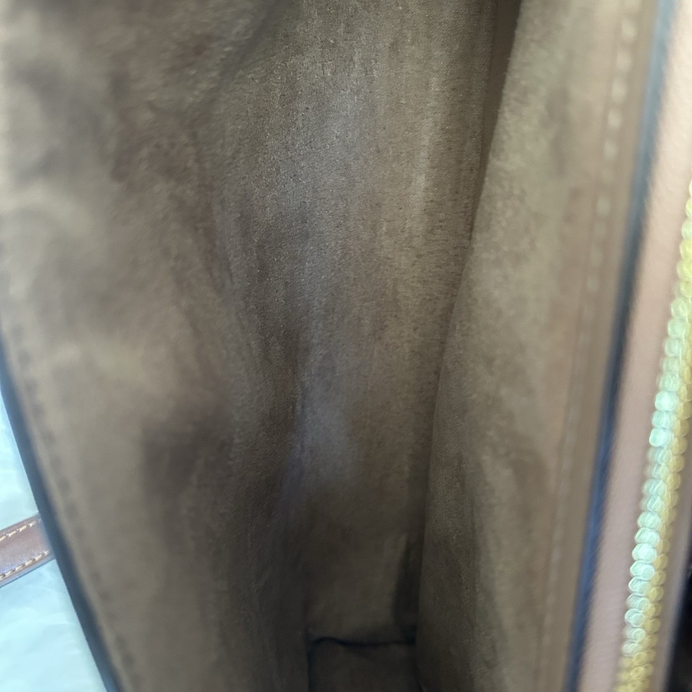Coach Eliza Brown Signature Canvas Leather Shoulder Bag Excellent - Picture 7 of 11